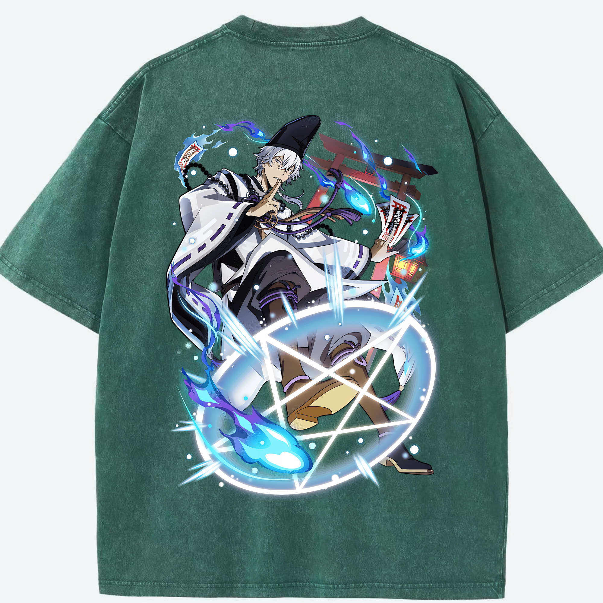 （画像用） 文豪ストレイドッグス Bungo Stray Dogs 綿100% ヴィンテージ風 半袖Tシャツ（背面プリント）